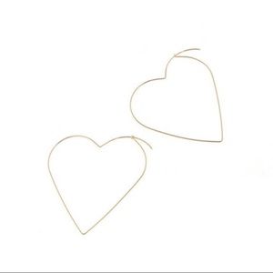 3/$30 Heart Shaped Gold Plated Hollow Earrings
